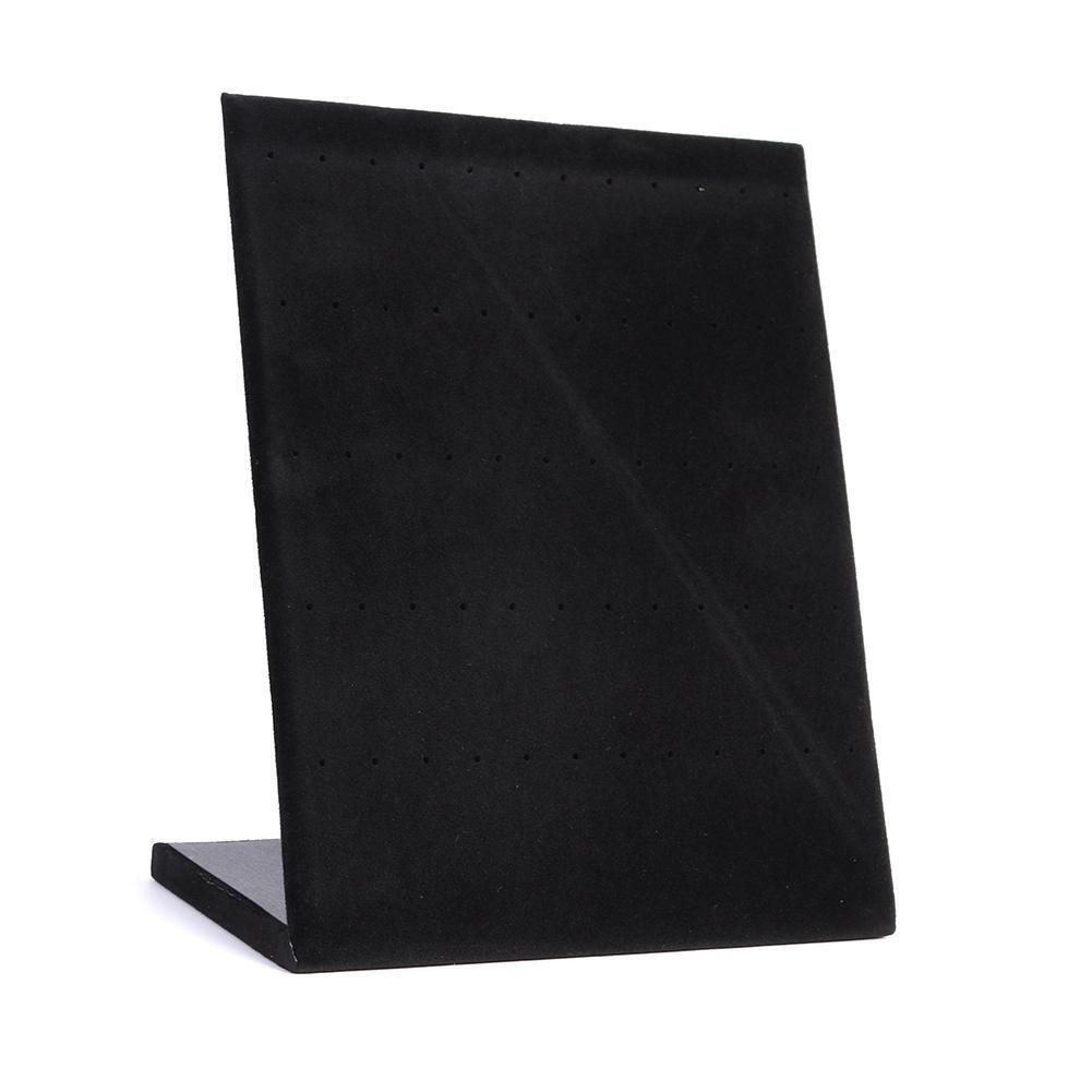 Necklace Display Board Jewelry Earrings Stand Bracelet Showcase (Black)