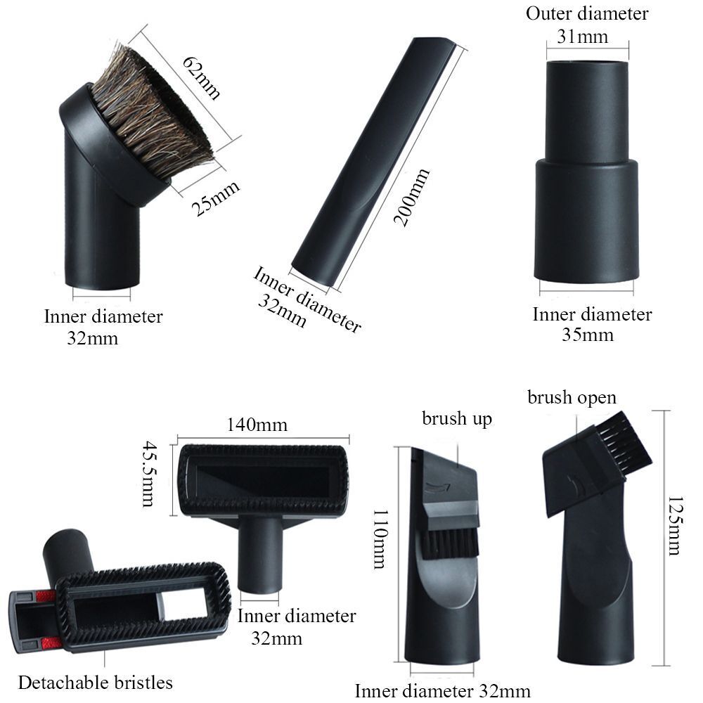 Tool Vacuum Nozzle Universal Vacuum Cleaner Brush Head Suction Brush Head
