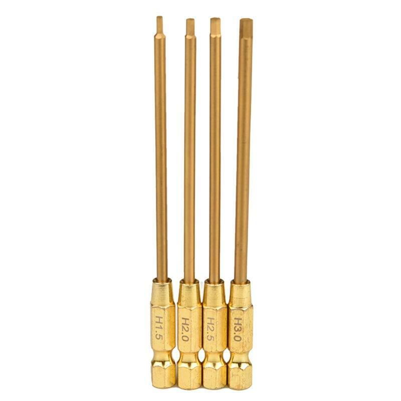 4x Allen Key Hex Wrenches Screwdrivers H1.5/2/2.5/3.0mm Flat Head Sleeve Spanner