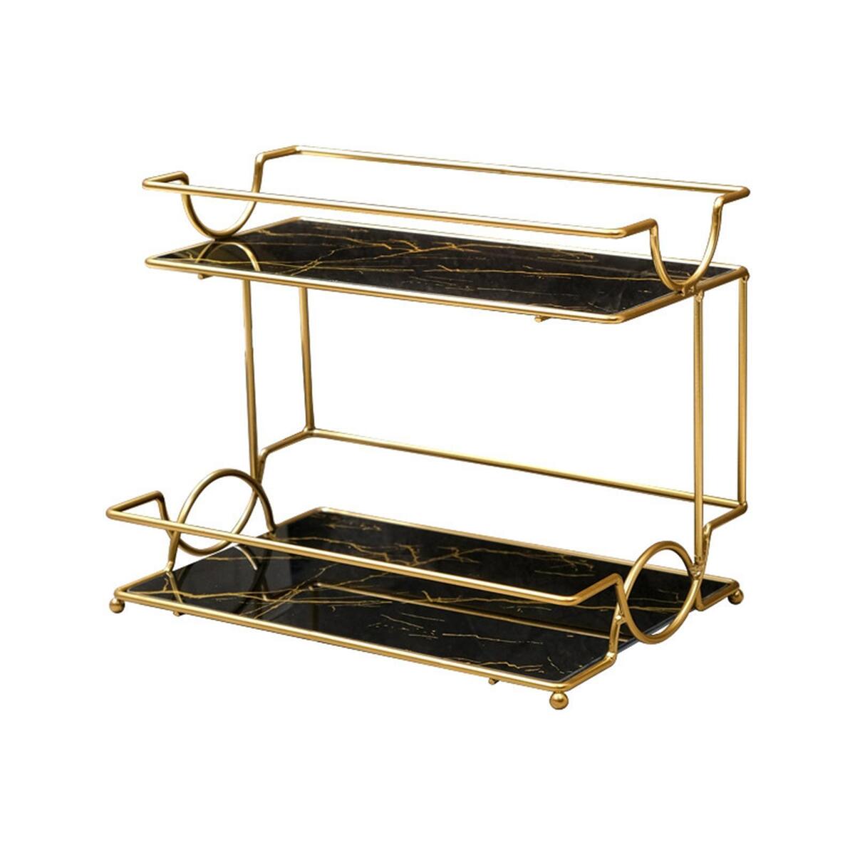 2 Tier Makeup Organizer Shelf Lipstick Perfume Tray for Bathroom Bedroom