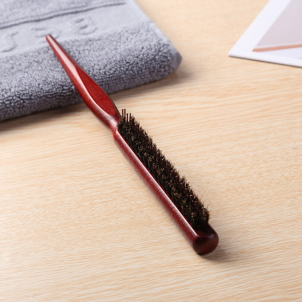 Professional Barber Pig Bristles Hair Comb Rat Tail Hairbrush Dyeing Tool
