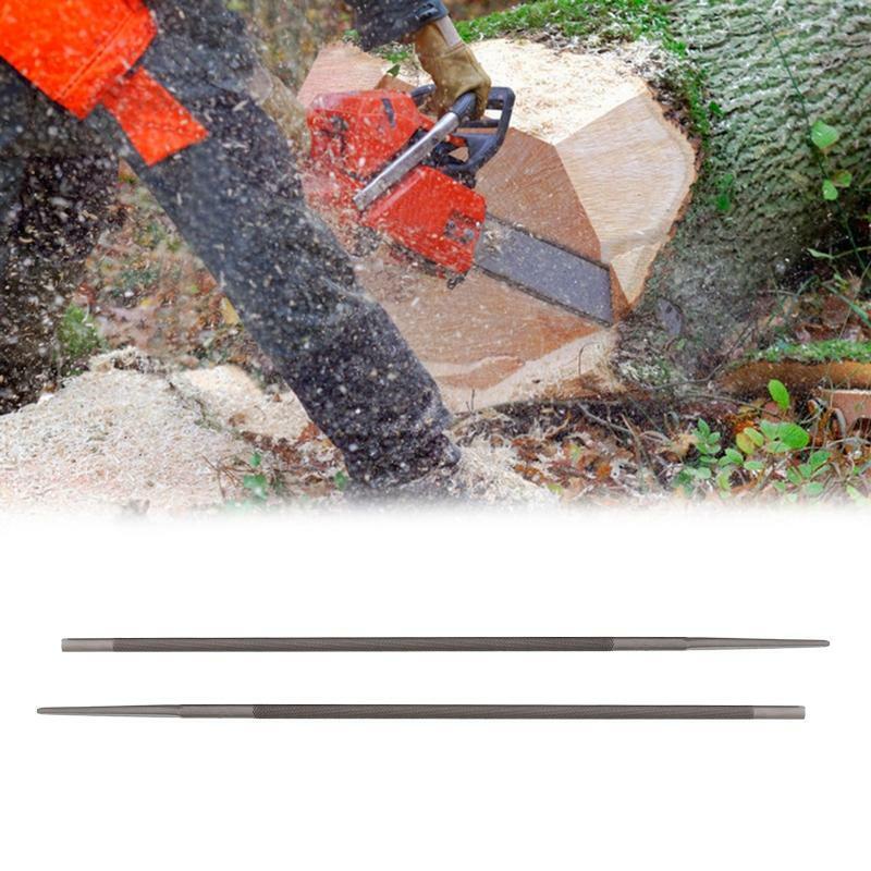 12Pcs/Set 3/16in (4.8mm) Chainsaw File Set Manual Chain Saw Blade Sharpener File