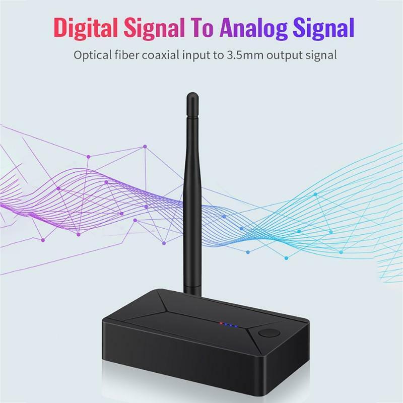 New V5.0 Bluetooth-compatible Transmitter Optical Fiber Coaxial Audio Adapter