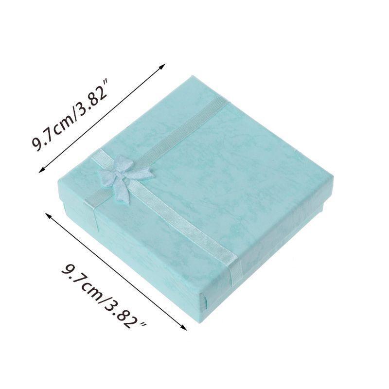 New Square Package Bowknot Jewellery Necklace Bracelet Present Gift Box Case