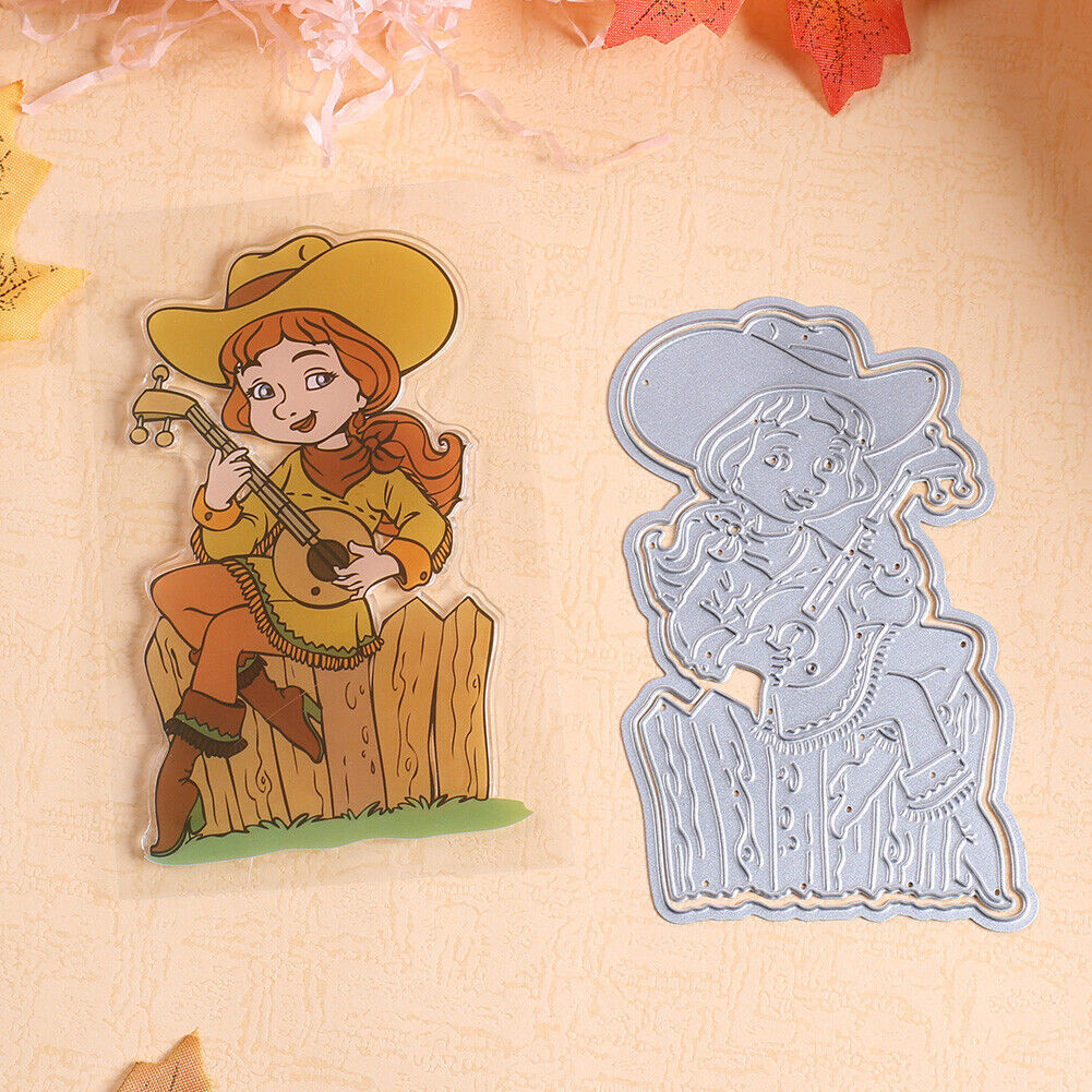 Cutting Die Stencil Scrapbooking Girl Stamp Set Paper Card Embossing Craft-