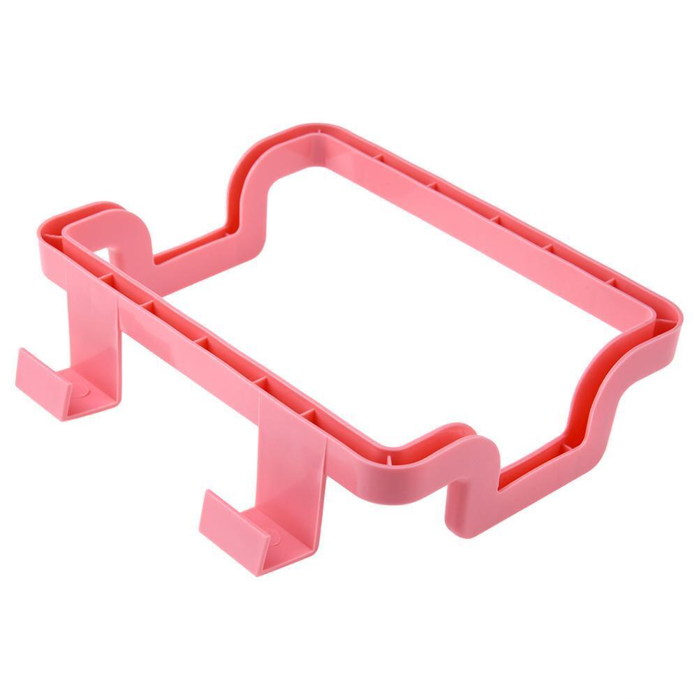 Portable Garbage Trash Bag Holder Incognito Cabinets Cloth Rack(Pink)