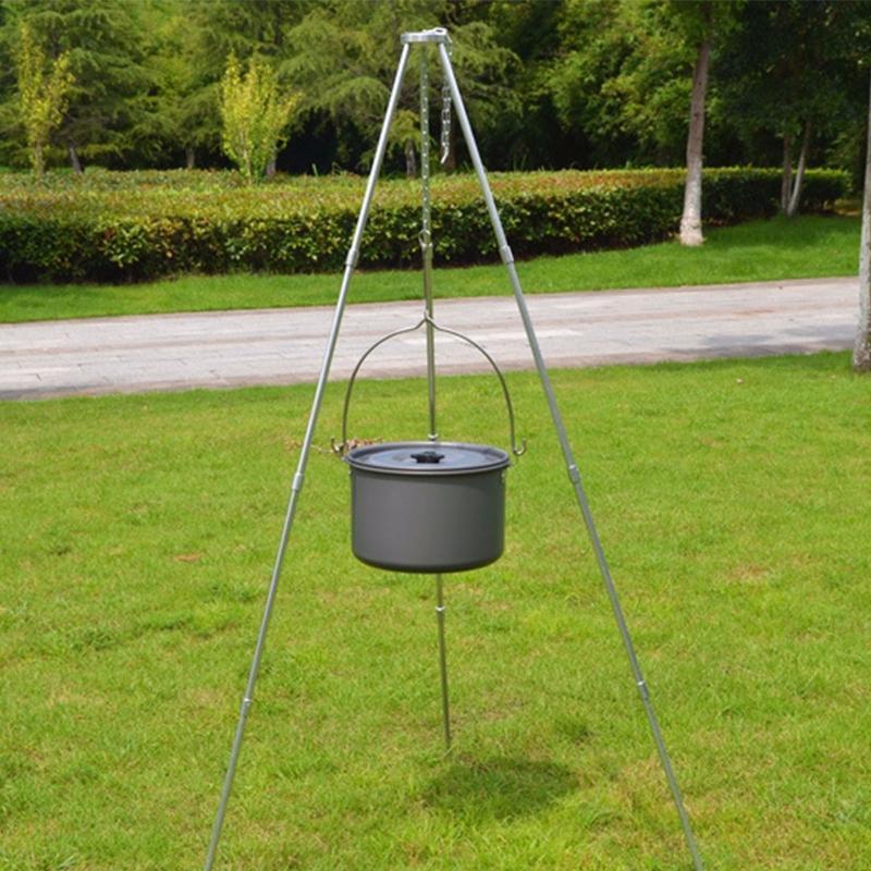 Aluminum Alloy Camping Picnic Hanging Pot Large Capacity Outdoor Tableware Pots