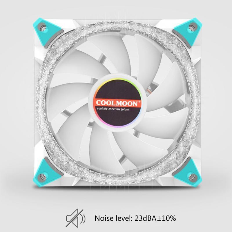 PC Cases Fans CPU Coolers,Colorful Radiators System 120mm Adjust RGB Cooling Fan
