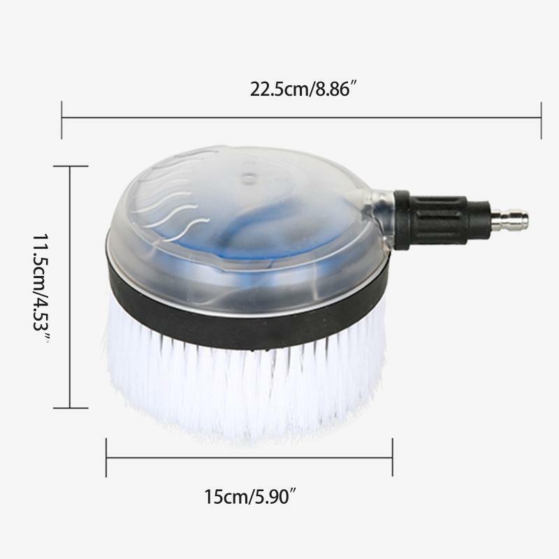 Car Wash Brush Super Soft Hair Car Cleaning Brush 360 Degree Rotation Fan Shaped