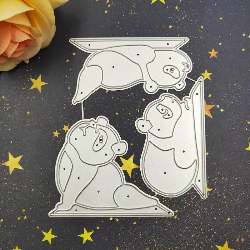 Yoga Panda Metal Cutting Dies Stencil Scrapbooking DIY Album Stamp Paper Emboss