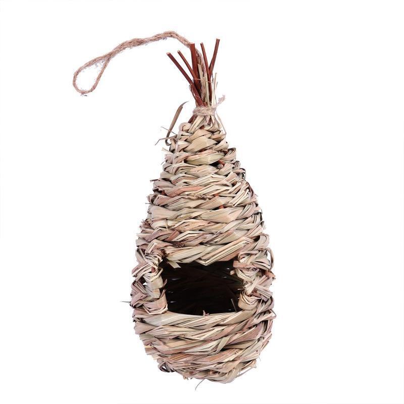Hummingbird Nest Grass Bird Hut Hand Woven Outside Hanging Roosting House