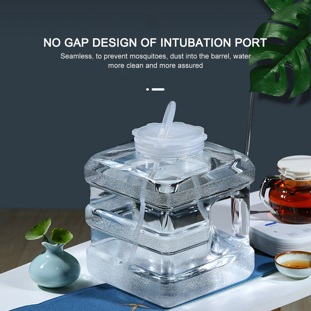 5L PC Transparent Water Bucket Portable Tea Drink Water Storage Container