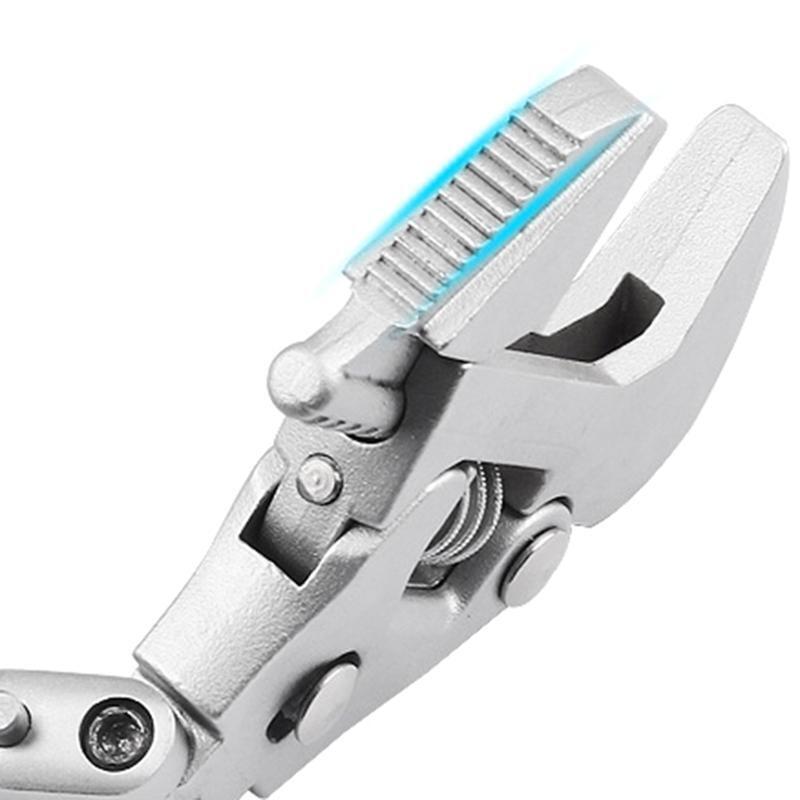 5 in 1 Adjustable Ratchet Wrench 10 Inch Torque Wrench with 180° Folding Spanner