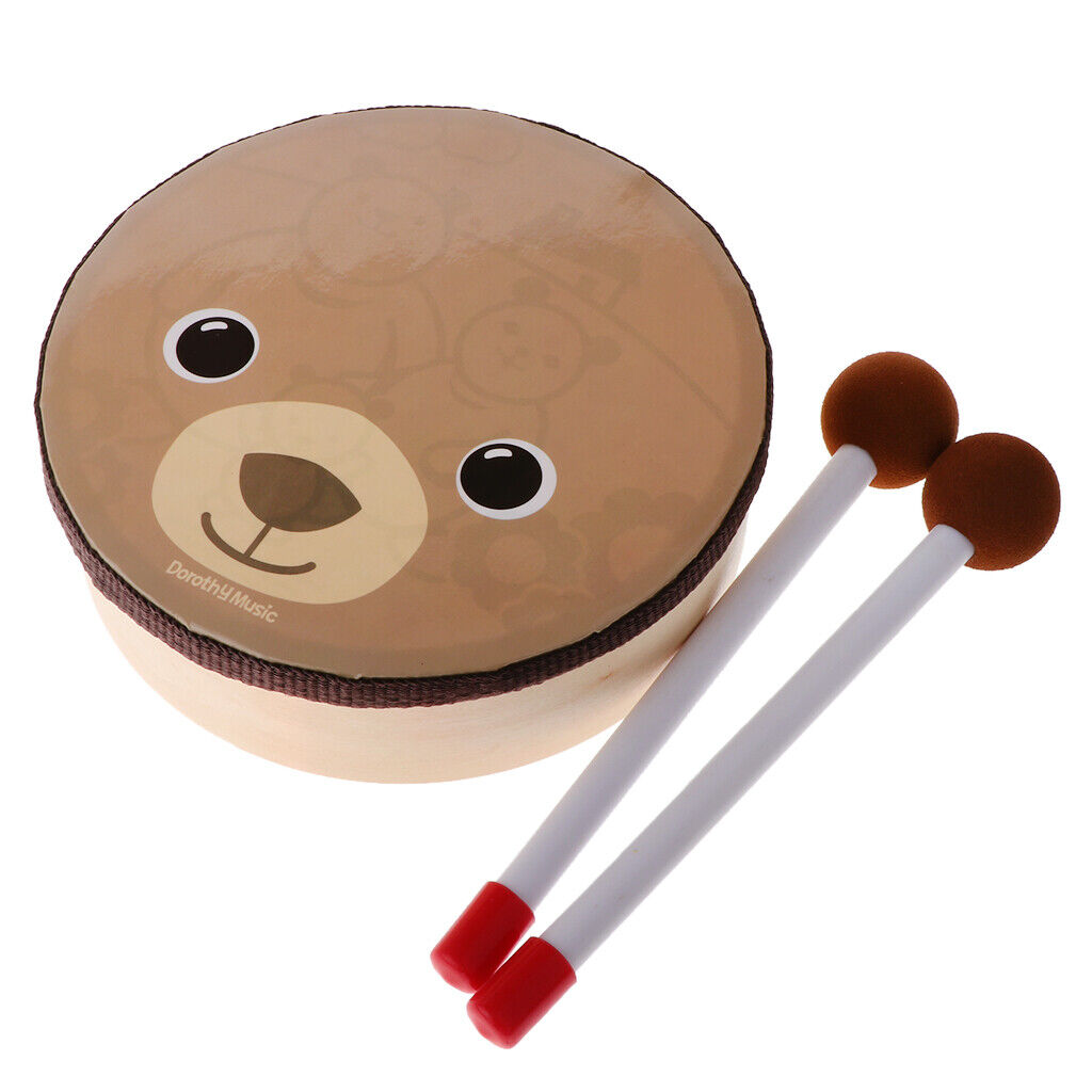 Cartoon Musical Instruments  Drum with 2 Beaters   Gift