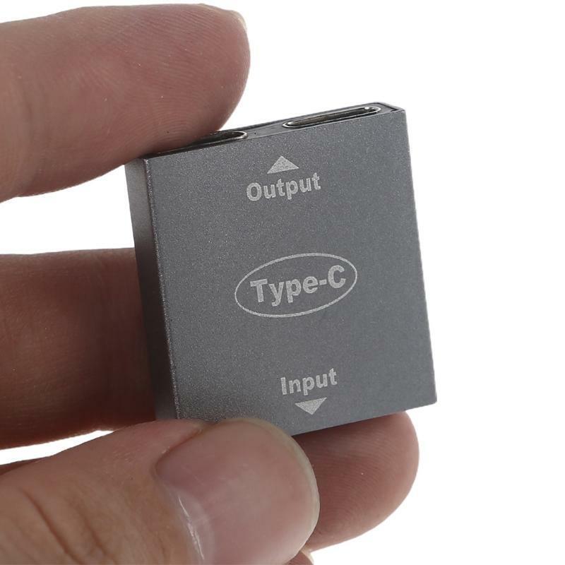 USB C Female to Dual Female Splitter Convter Adapter Type C Extension Connector