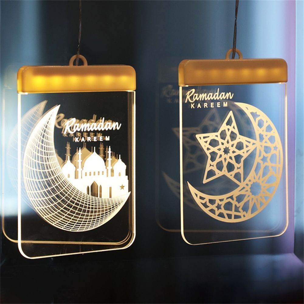Eid Decor Decorative Lights Night Light EID Mubarak LED Light Hanging Lamp