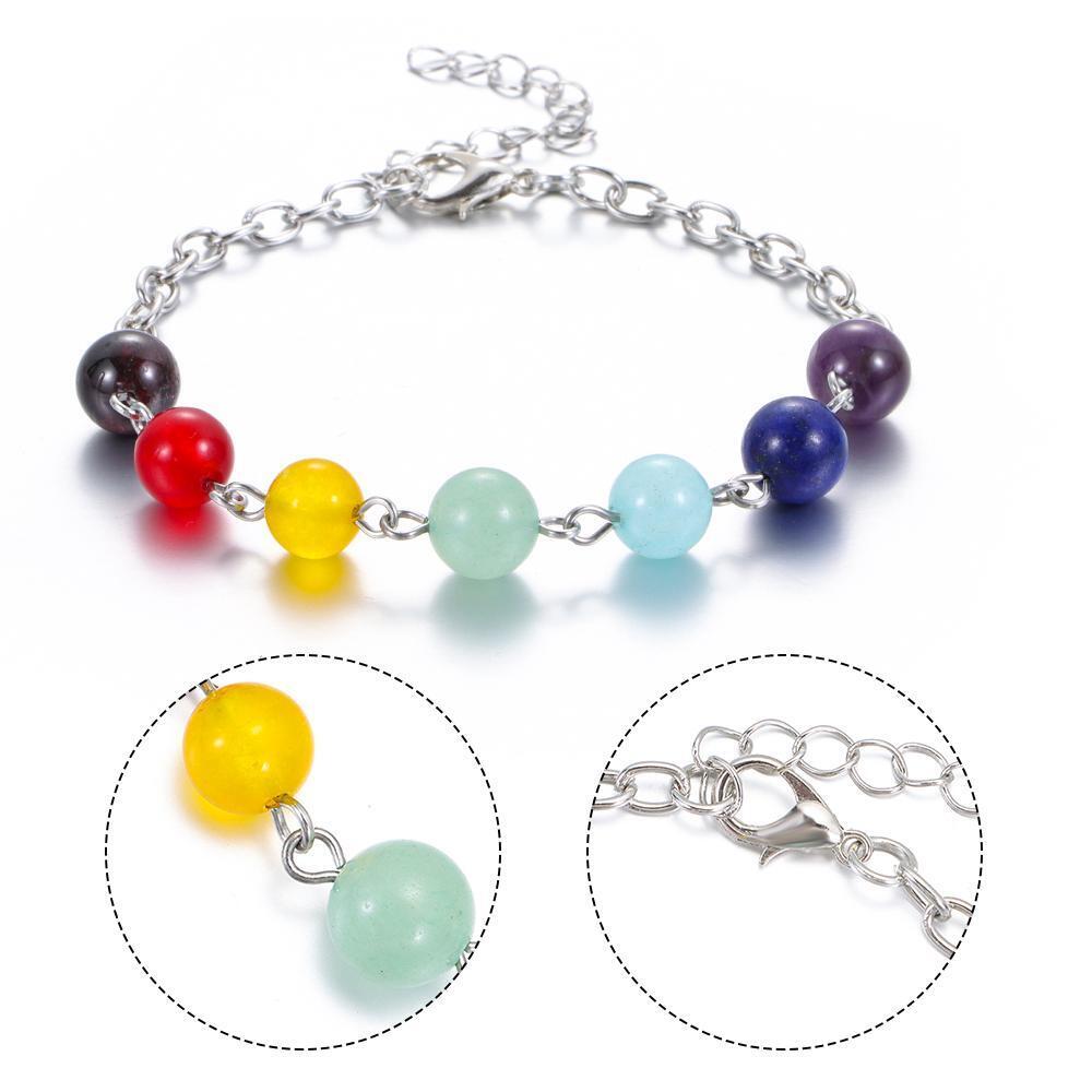 Reiki Agate 7 Chakra Bracelet Natural Stone Natural Stone Bangle Wristbands