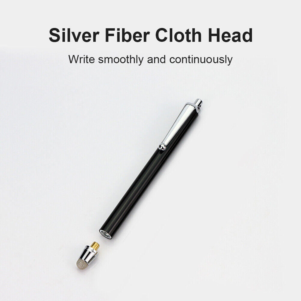 WK104B Stylus Pen for Tablet Mobile Phone w/ Replaceable Fiber Tip (Black)