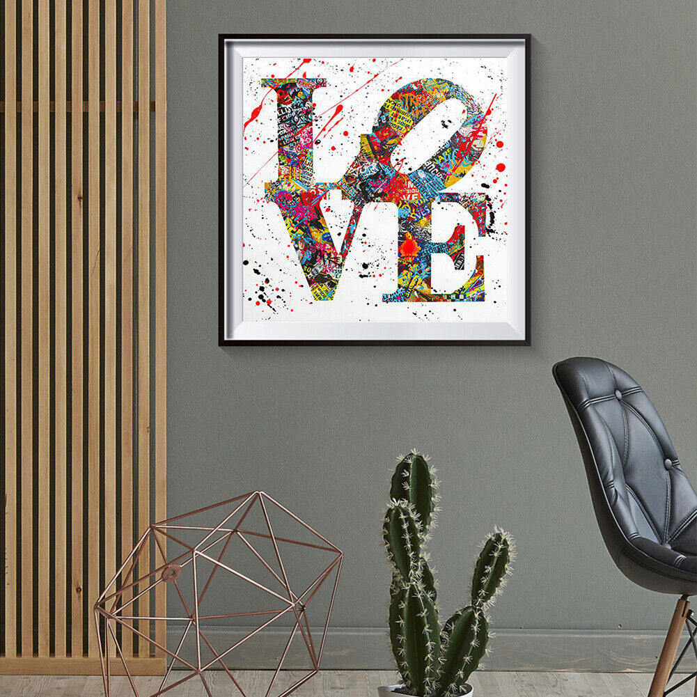Full Square Drill Diamond Painting Letter Mosaic Rhinestone Drawing (FC334)