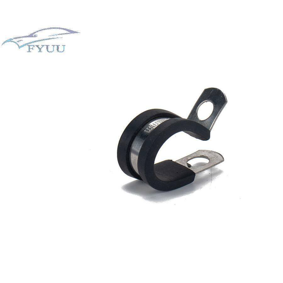 46pcs Universal 8 Kinds Stainless Steel Cable Clamp Rubber Cushioned Tube Holder