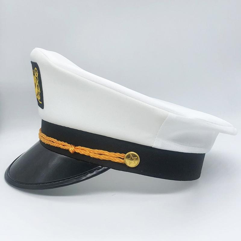 Adjustable Yacht Captain Hat Sailor Captain Costume Navy Marine Hat Sailor Cap