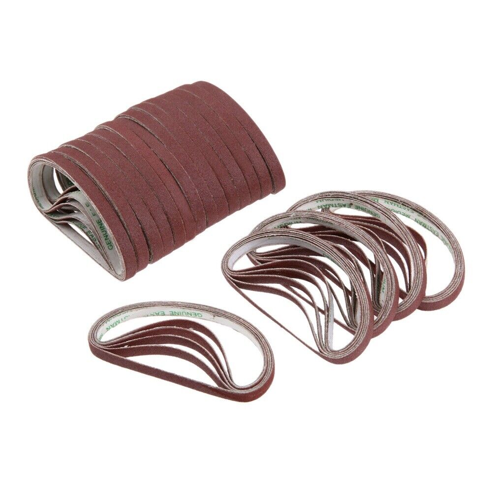 20pcs 22cm Circumference Sanding Belts Medium Sand & Medium Grit Abrasive Belts