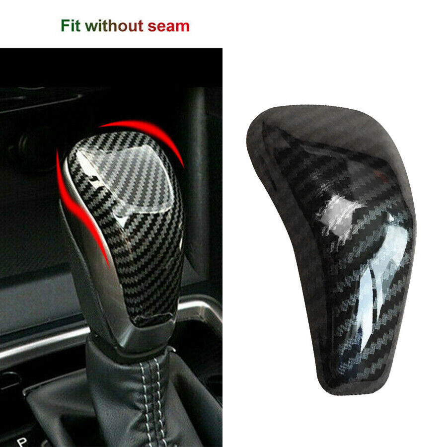 1x For 2018-2021 Subaru Crosstrek XV Carbon Fiber Gear Shift Lever Knob Cover