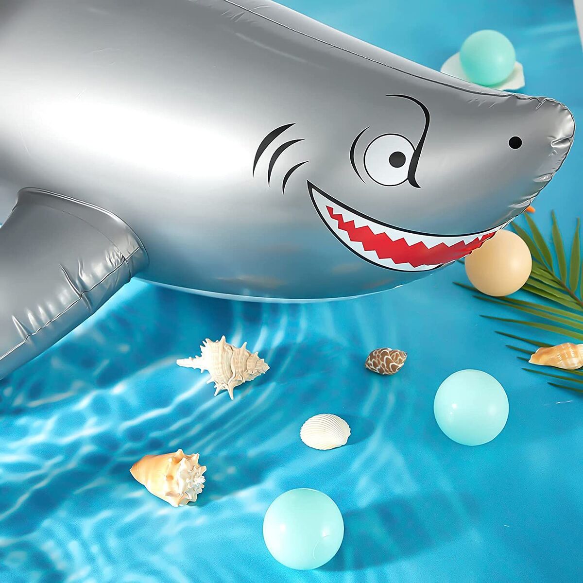 Inflatable Shark Floats Bath Seat Float Swim Trainer Kids Swimming Ring