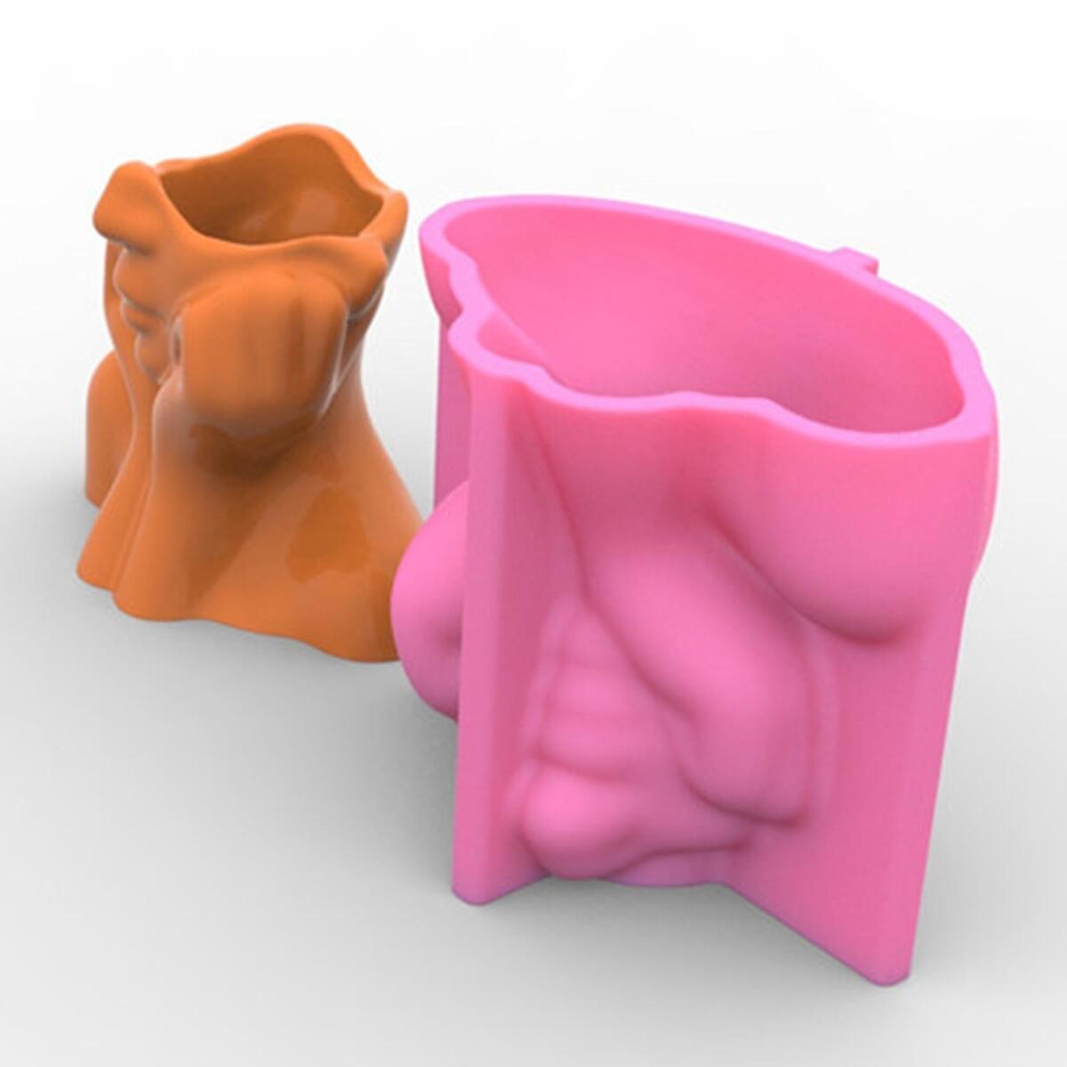 Human Head Silicone   Handmade Craft  Pot Clay Moulds