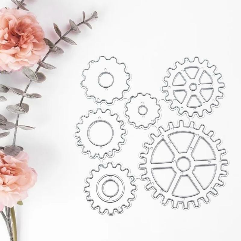 Puzzle Embossed Gear Template Carbon Steel Cutting Dies DIY Scrapbooking cards