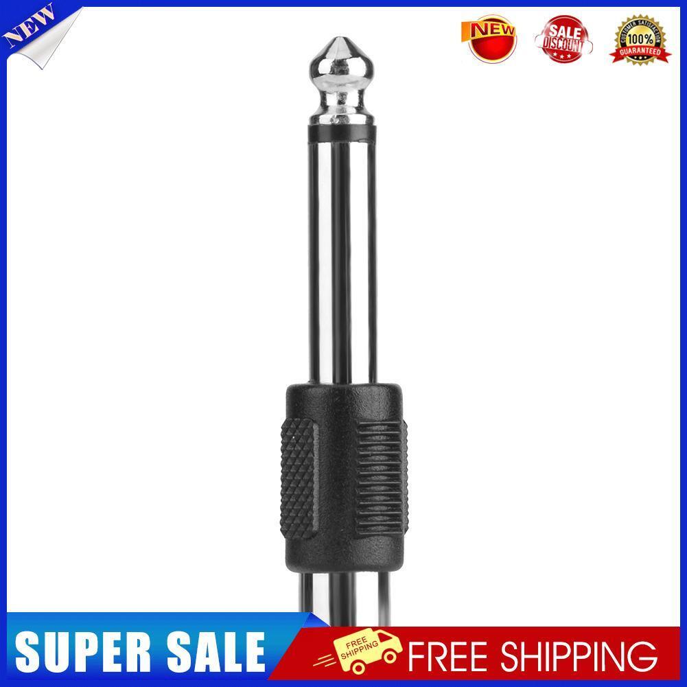 2pcs 6.5mm to RCA Male to Female Jack Plug Audio Video Converters Adapters