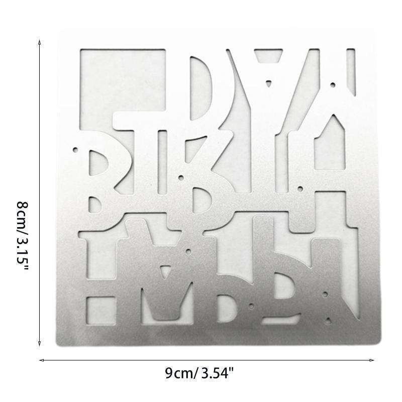 Irregular Birthday Letter Metal Cutting Dies Stencil Scrapbooking DIY Album Card