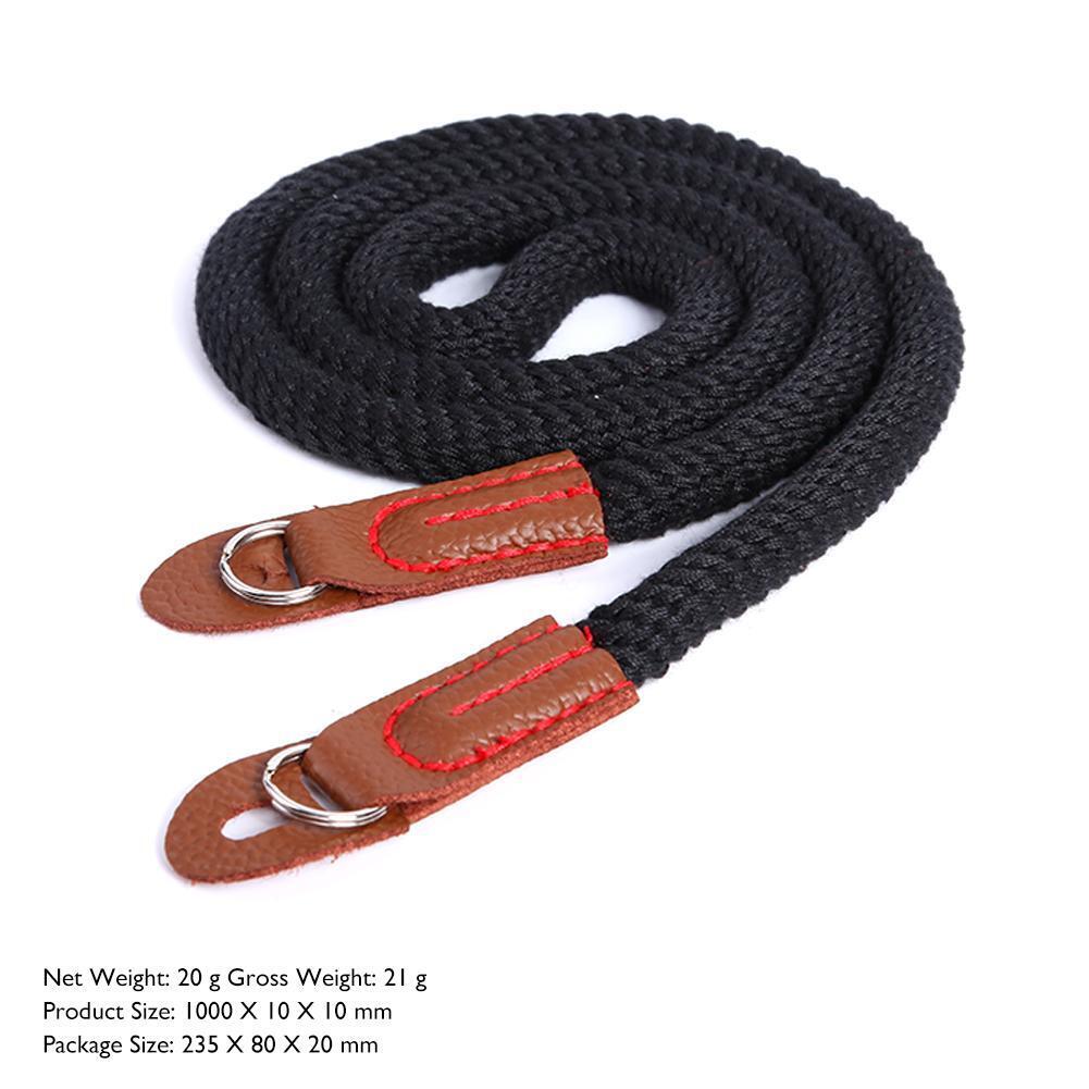 100cm Universal Camera Shoulder Strap Breathable Cotton Camera Belt (Black)