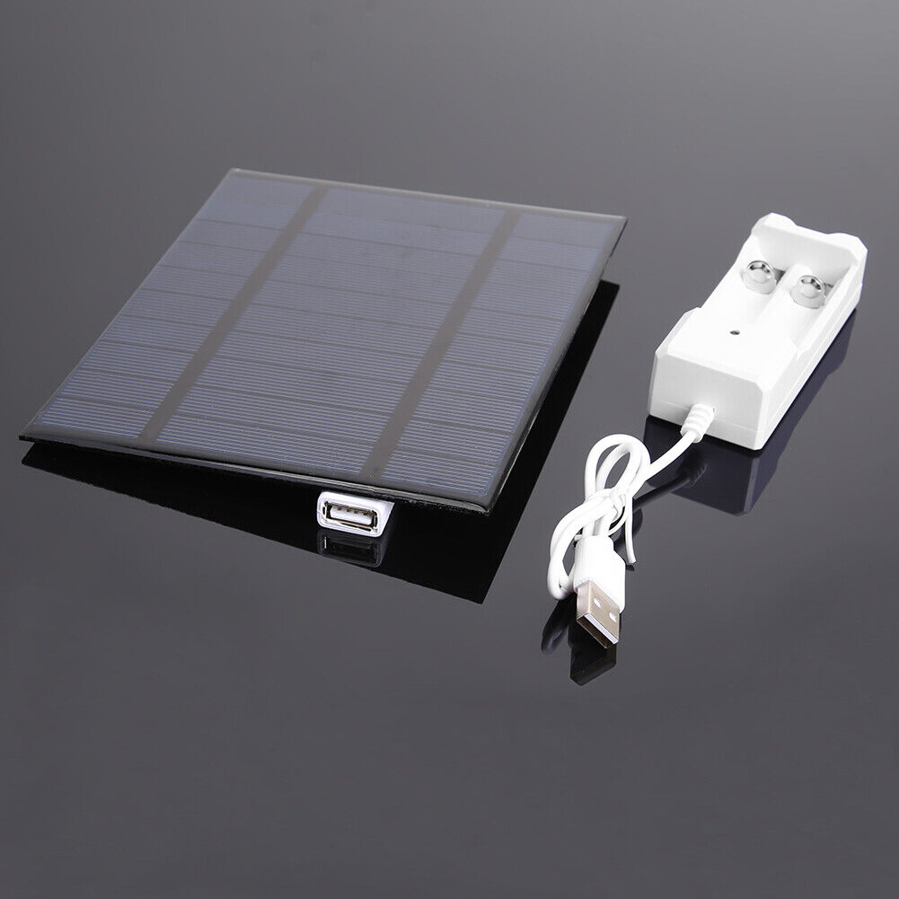 2.5W 5V USB Solar Battery Charger + AAA AA Rechargeable Battery Charger