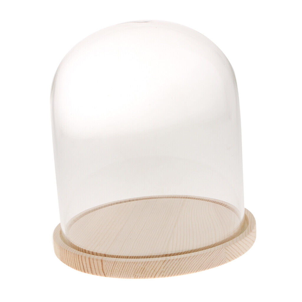 Wooden  Dome with Wooden  Cloche   Flower  Holder C
