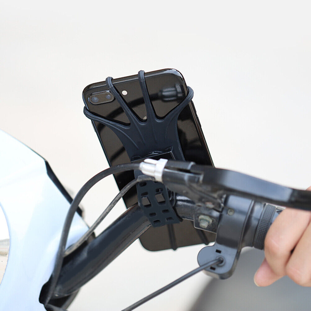 Rotatable MTB Road Bike Mobile Phone Holder Bicycle Handlebar Stand (Black)