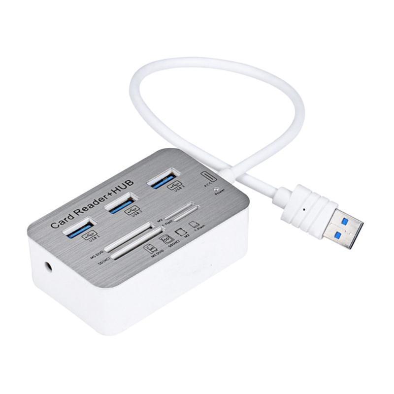 USB 3.0 Hub Combo with High Speed, Multi USB Port Expander for Laptop PC