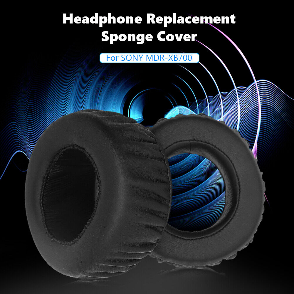 1 Pair Protein Leather Replacement Earpads for Sony MDR-XB700 Ear Cushion