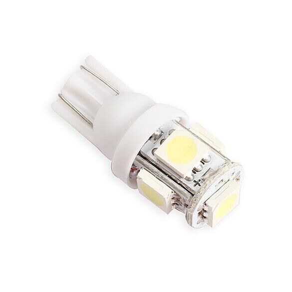 10PCS T10 5050 5SMD LED White Light Car Side Wedge Tail Light Lamp Bright