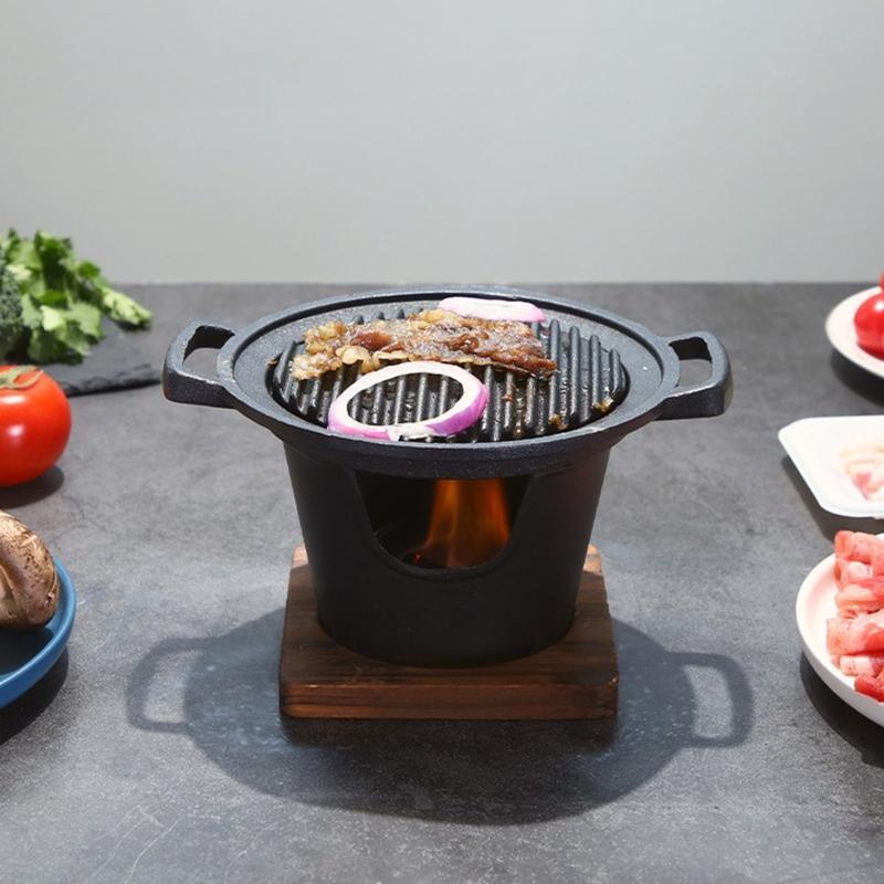 Creative One Person Metal Hibachi Grill Roasting Pan Food Grade Anti Corrosion