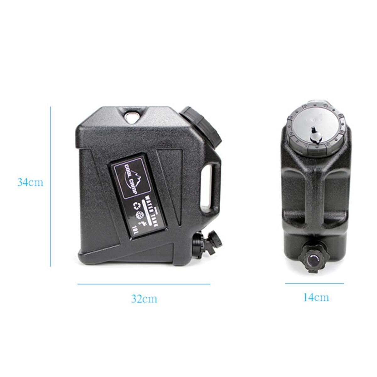 Water Container Bucket w/ Faucet Carrier Jug Outdoor Camping Backpacking 10L