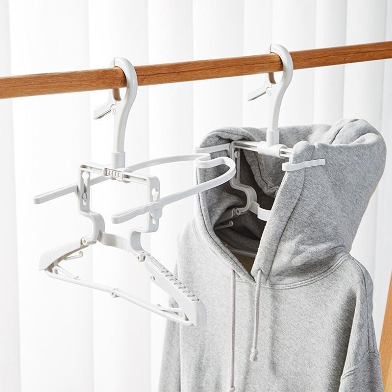 2 Pcs Hooded Hanger Clothes Drying Rack for Sweater, Shirt, Jacket, Pant, Dress