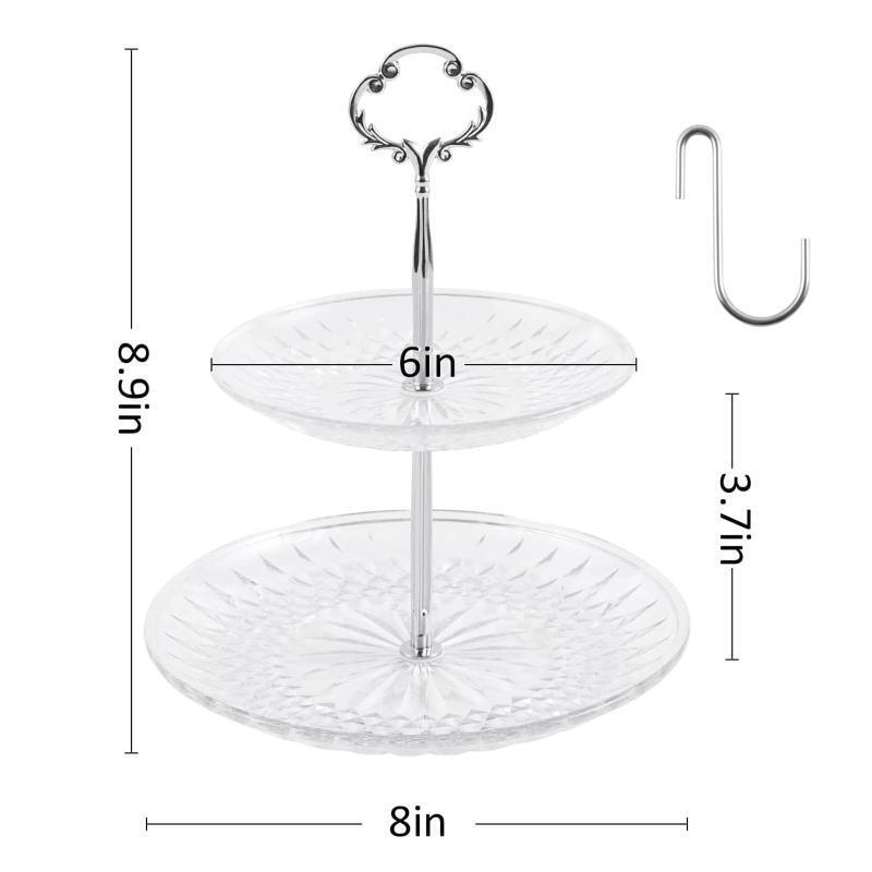 2 Tier Bird Feeders for Outside Wild Bird Seed for Feeder Hanging Tray with Hook