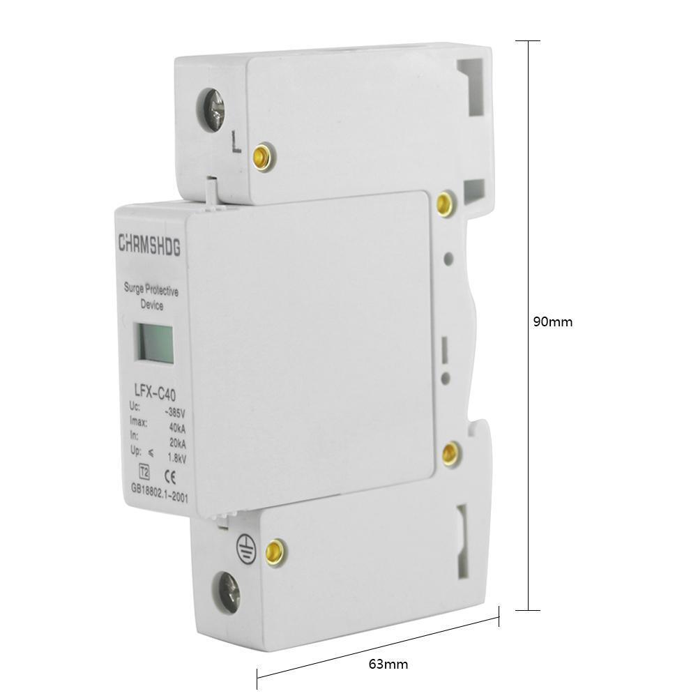 AC SPD 1P 20KA-40KA C-385V House Surge Protector Arrester Circuit Breakers