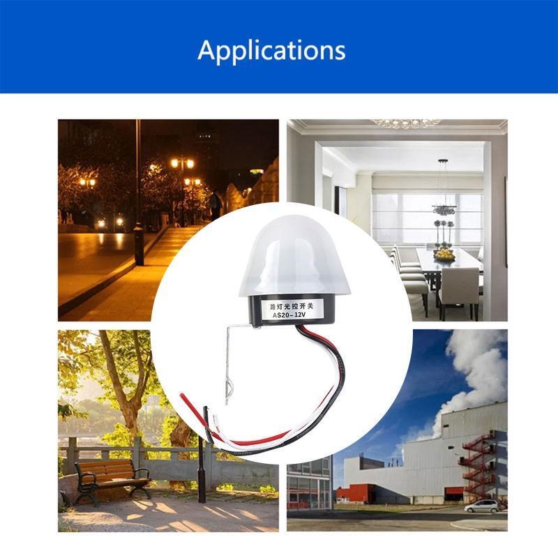 AC 110V 10A Adjustable Auto Photo Control Sensor Light Switch Rainproof