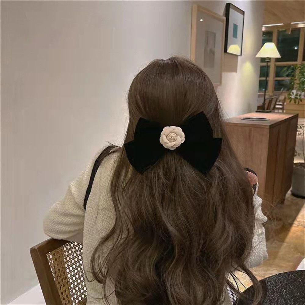 Barrette Women Hairgrip Headdress Bow Hairpins Hair Clips Camellia Flower