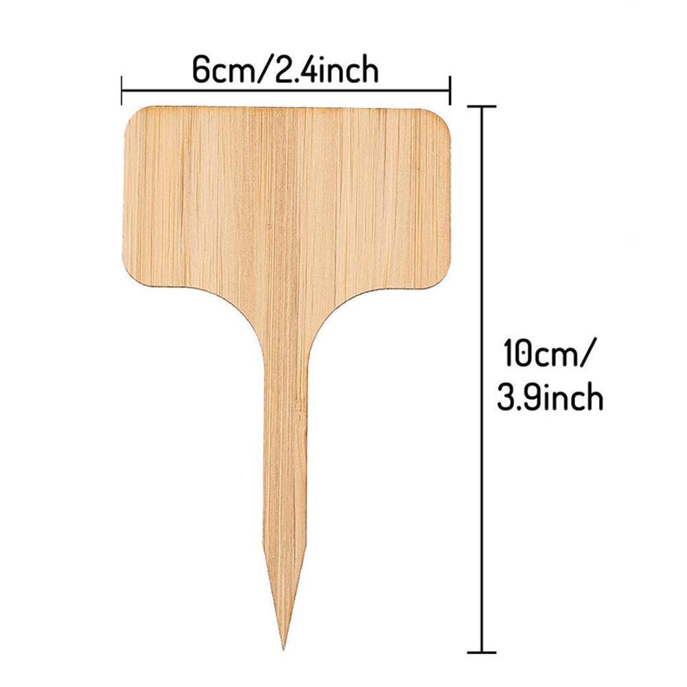 200x Wooden T-Shape Plant Labels Seed Potted Herbs Flowers Sign Tags Sticks
