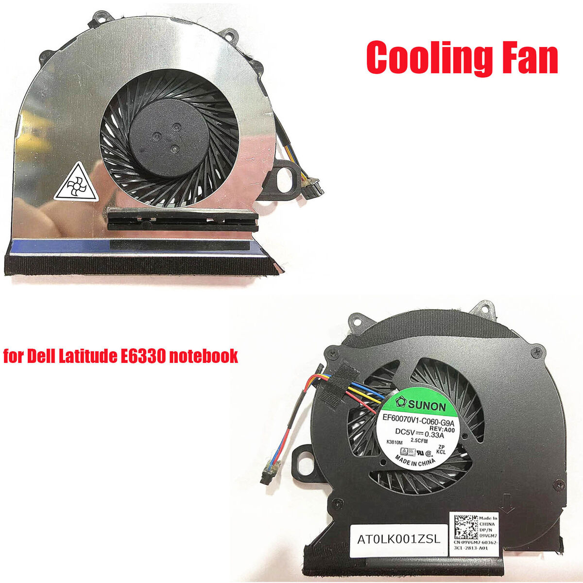 CPU Cooling Fan For Dell Latitude E6330 Laptop Low-noise Cooler Fan Replacement