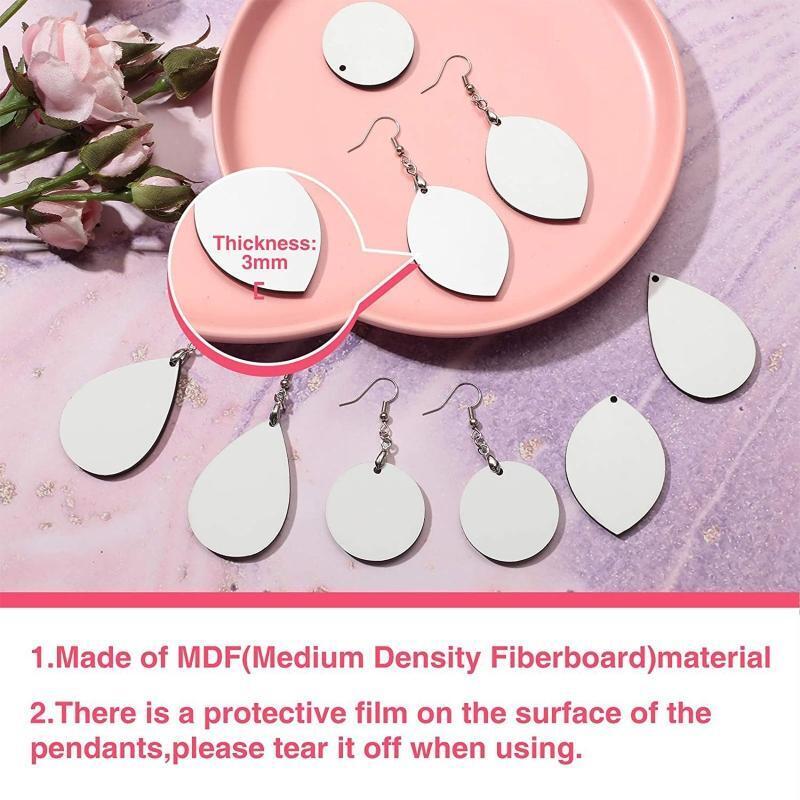 Creative 24x Heat Transfer Sublimation Blank Bar Earrings for DIY Jewelry Making