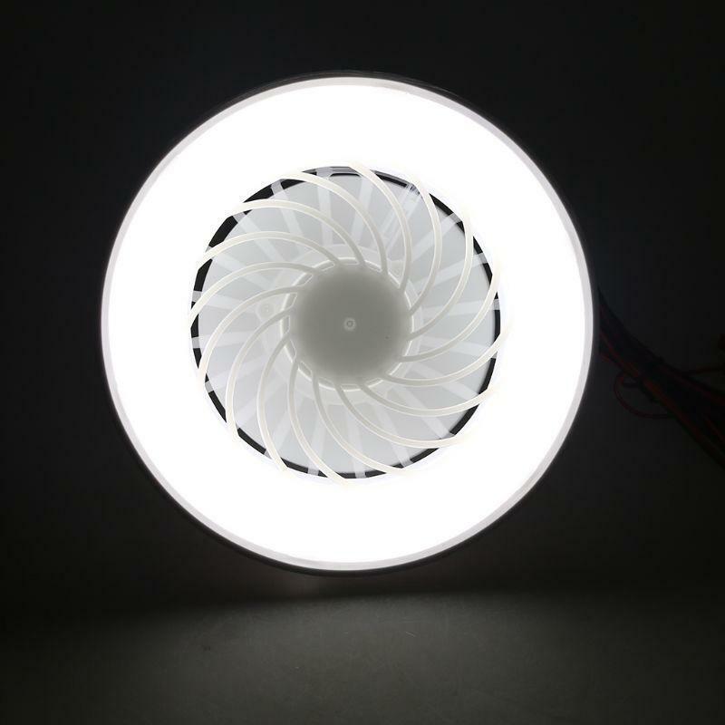 12V Ceiling Fan with LED Lamp Hanging Camping Tent Fan for Outdoor Hiking Home